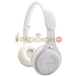 Наушники беспроводные TurboSky WH-02 WHITE. Гарнитура bluetooth TurboSky WH-02 WHITE. Наушники накладные белые.